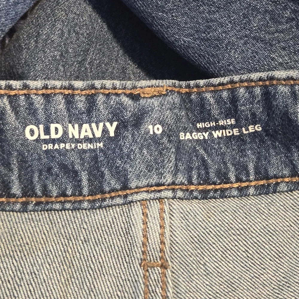 Old Navy Womens High Waisted Baggy Wide Leg Denim Jeans Size 10 - Picture 12 of 12